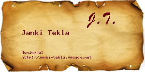 Janki Tekla névjegykártya